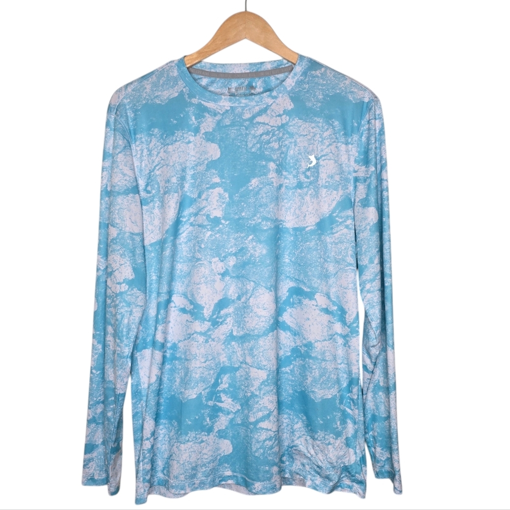 Reel Legends Mens Blue Long Sleeve Fishing Shirt Size M
